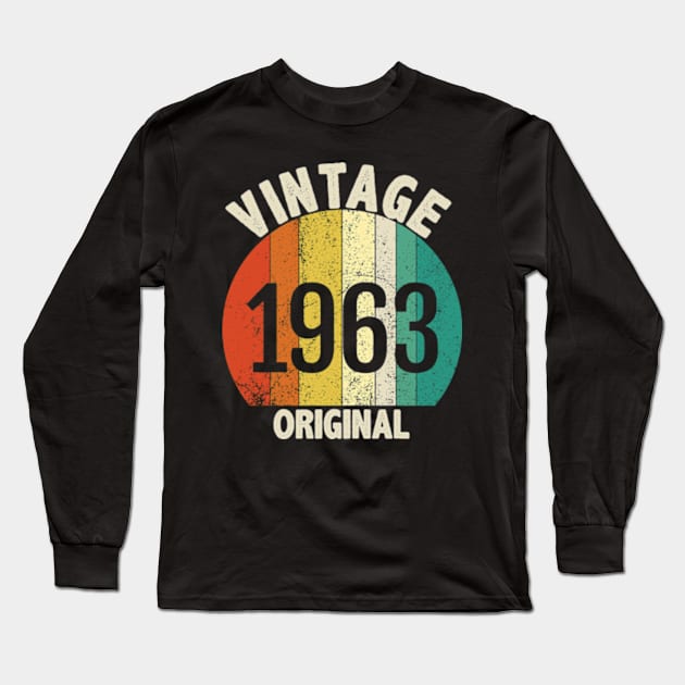 vintage 1963 original, born in 1963 Long Sleeve T-Shirt by MinyMerch